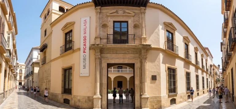 Entrance to the Picasso Museum in Málaga, an essential stop on the Picasso trail in Málaga.