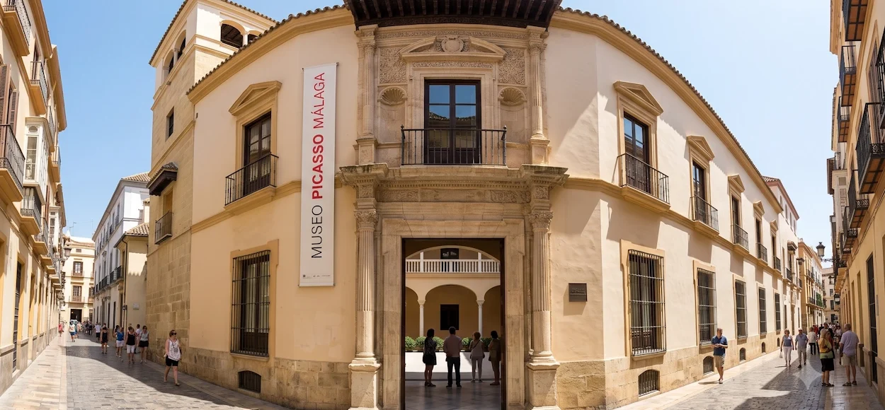 Entrada del Museo Picasso Málaga, una parada esencial de la ruta de Picasso en Málaga.