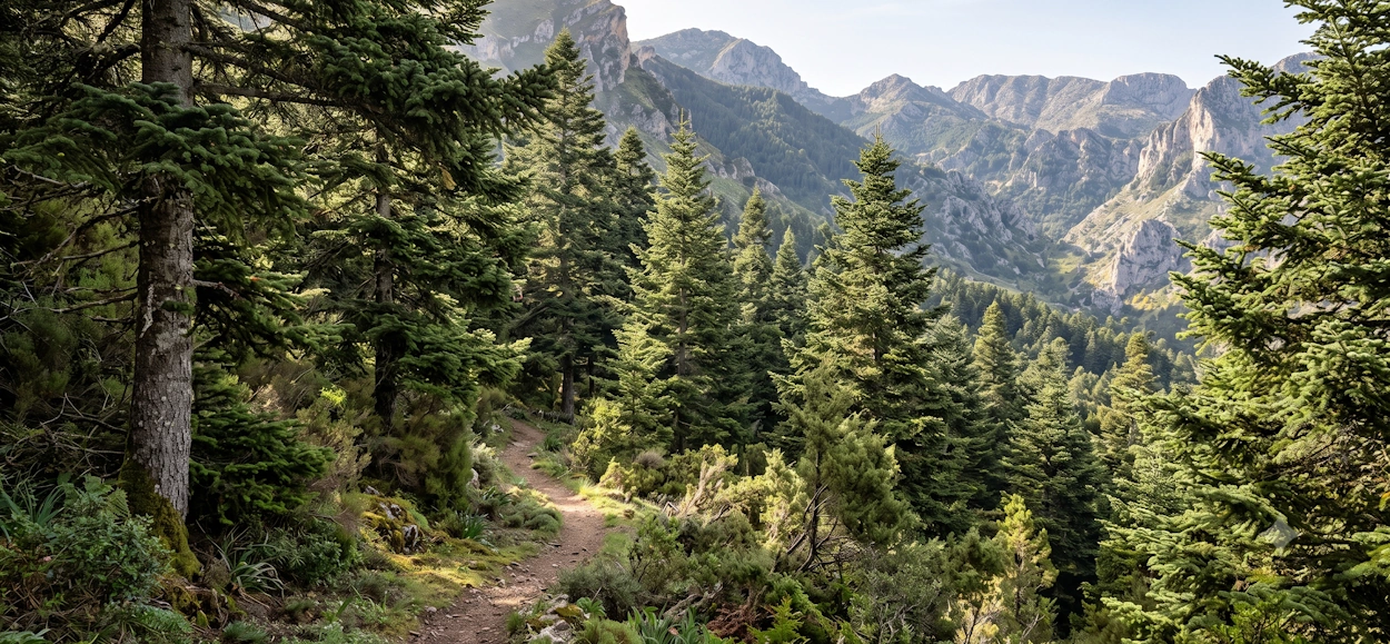 Paisaje montañoso de la Sierra de las Nieves, en el interior de la provincia de Málaga.